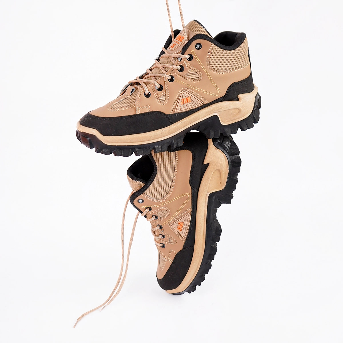 کفش ساقدار مردانه کرم مدل JAX